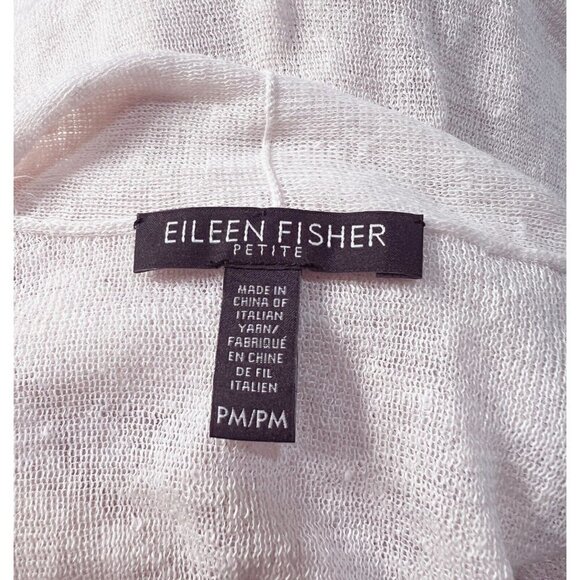 Eileen Fisher Sz PM Hemp Beige Off White  Sweater Duster Cardigan Short Sleeves - Picture 6 of 8